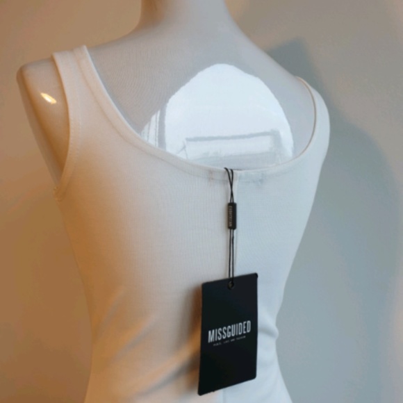 NWT Missguided white sleeveless midi dress, US size 4 - Picture 3 of 4